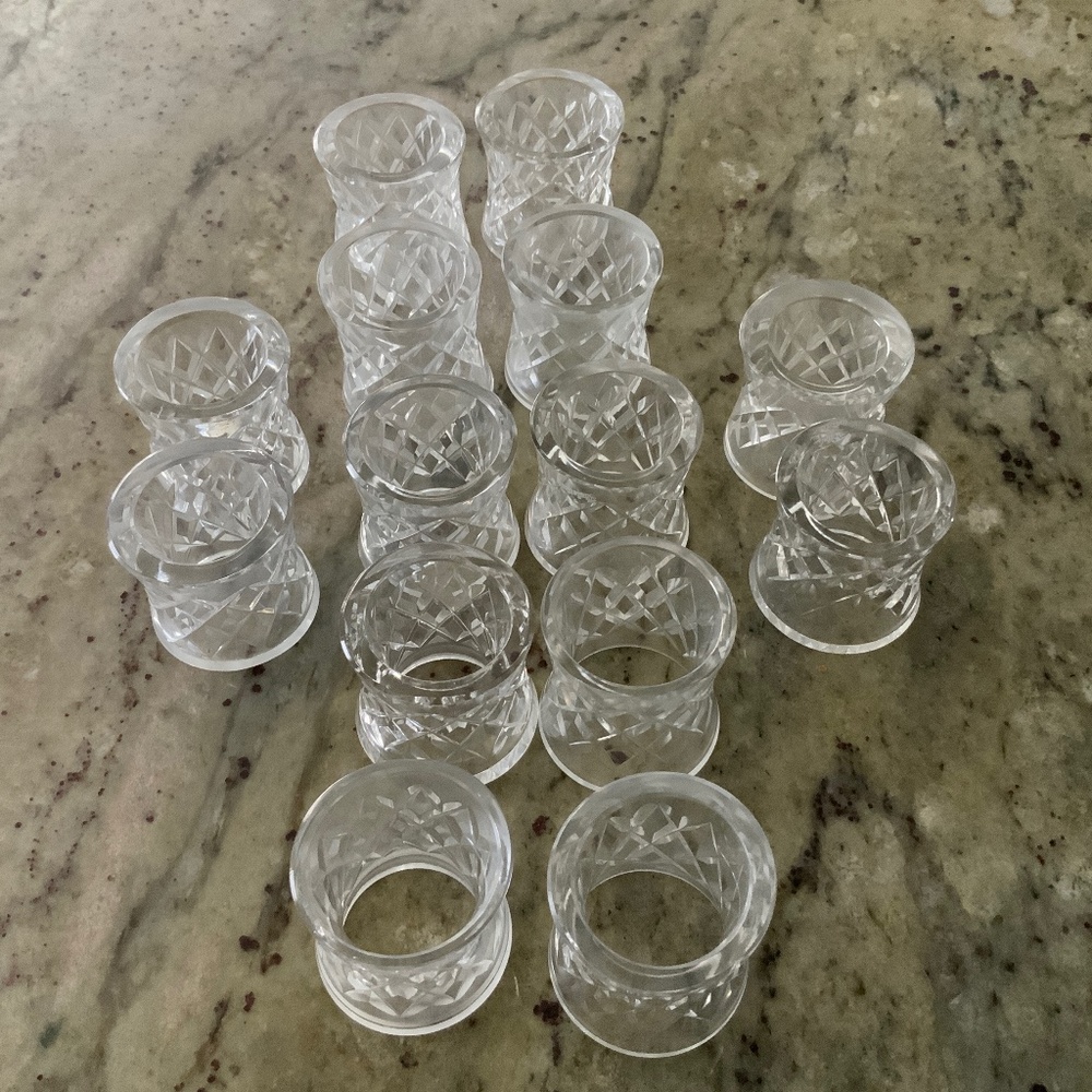 Waterford Crystal Napkin Rings-set of 14